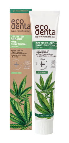 ECODENTA Certified Organic Multifunctional Toothpaste with Hemp Oil 75ml