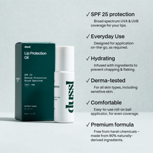 Load image into Gallery viewer, dussl dussl Lip Protection Oil SPF 25 15ml