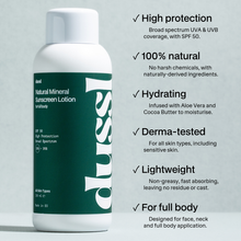 Load image into Gallery viewer, dussl Natural Mineral Sunscreen Lotion SPF 50 150ml