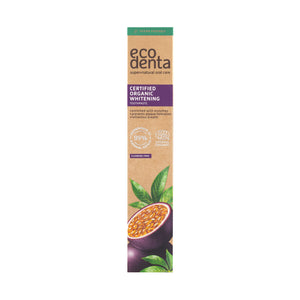 ECODENTA Certified Organic Whitening Passion Fruit Toothpaste with Enzymes 75ml