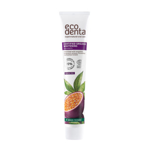 ECODENTA Certified Organic Whitening Passion Fruit Toothpaste with Enzymes 75ml