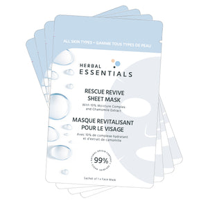 HERBAL ESSENTIALS Rescue Revive Sheet Mask with 10% moisture complex & chamomile extract