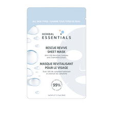 Load image into Gallery viewer, HERBAL ESSENTIALS Rescue Revive Sheet Mask with 10% moisture complex &amp; chamomile extract